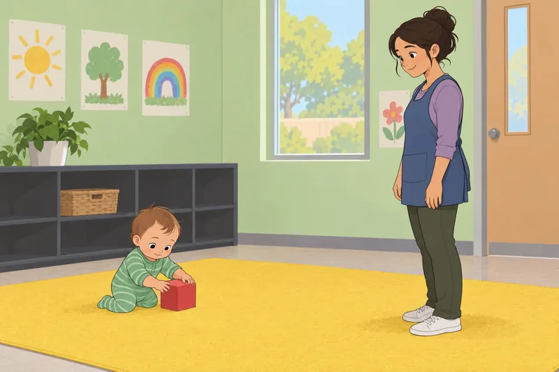 Baby Temperament Quiz in a daycare classroom.