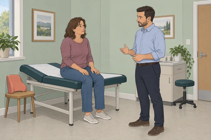 El cuestionario sobre dolor muestra una consulta lumbar.