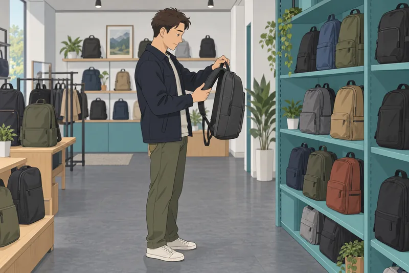 Quiz de mochilas muestra a un viajero.