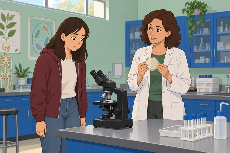 El cuestionario sobre bacterias muestra una placa.