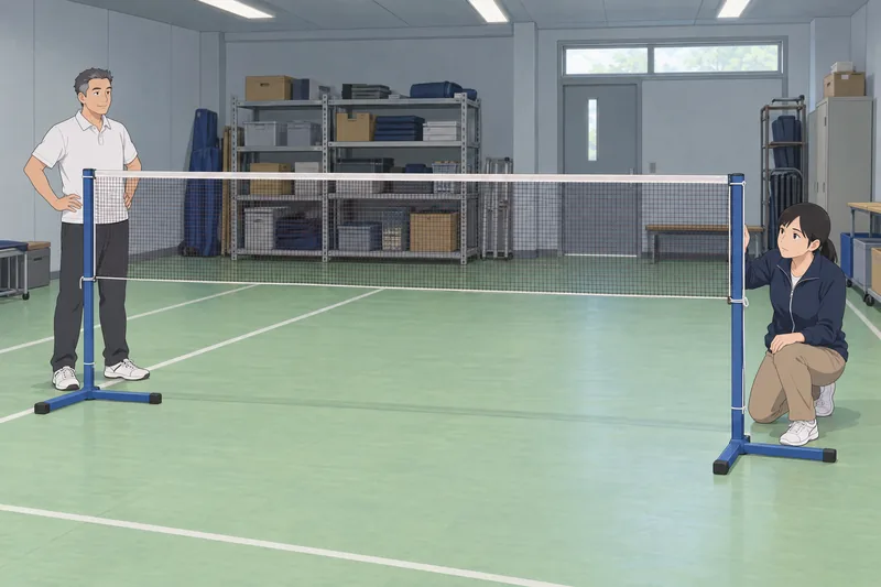 El cuestionario de bádminton muestra una red.