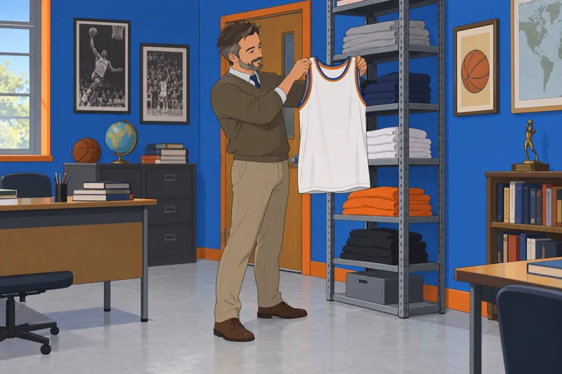 Basketball Nickname Quiz clues fill a classroom.