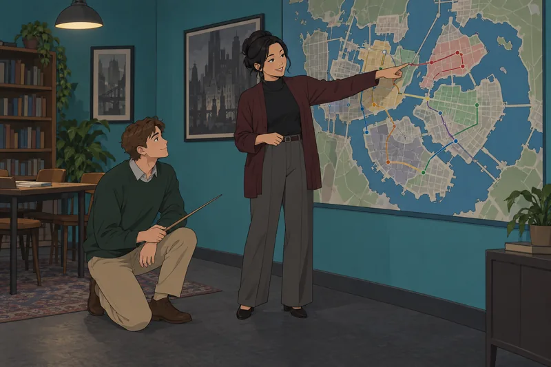 Quiz de la junto al mapa de Gotham.