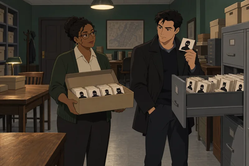 Quiz de la en un archivo de Gotham.