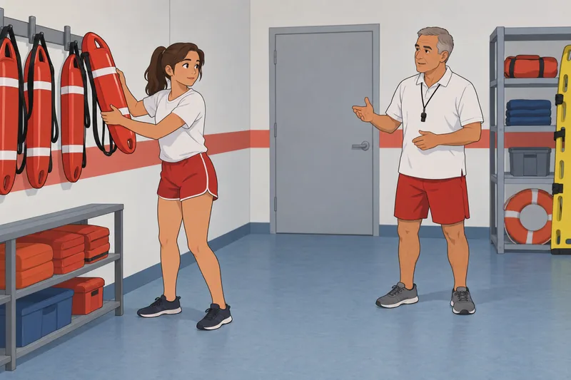 Beach Quiz depicts a lifeguard training drill.