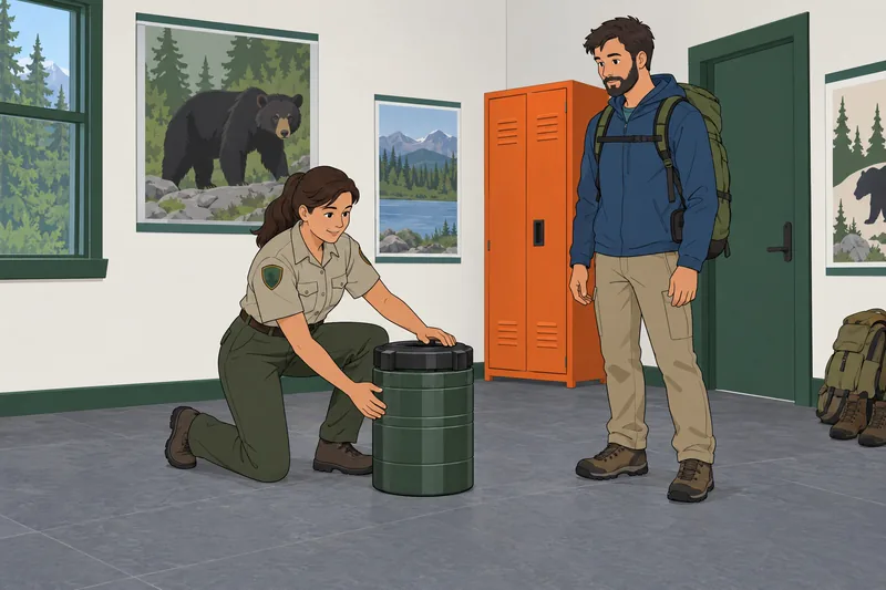 Bear Quiz shows wildlife-safety instruction.