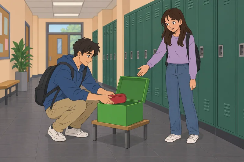 Behavioral Norms and peer support fill the hallway.