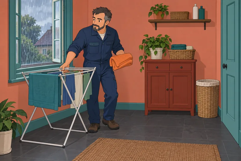 Behavioral Self-Regulation Style: man adjusts storage.