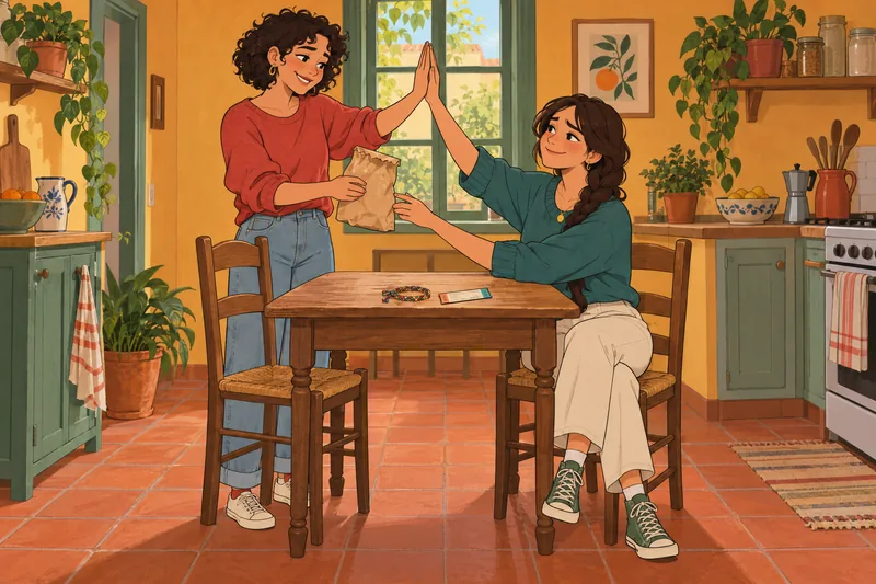 Choque de manos tras el reto de mejores amigos