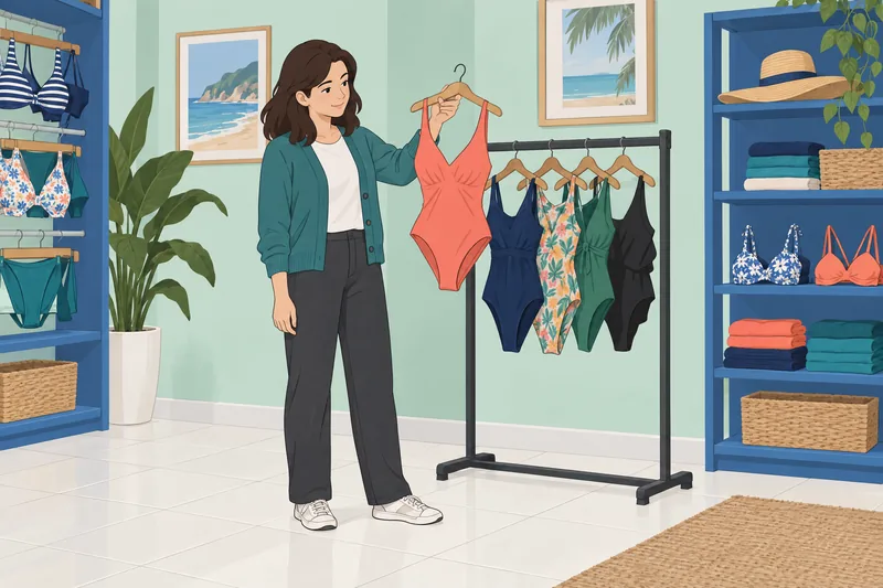 Best Swimsuits for: a shopper compares coverage.