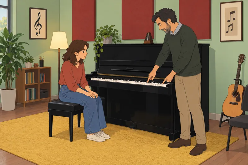 Quiz de canciones presenta una práctica al piano.