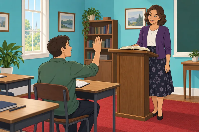 cuestionario de conocimientos: alumno revisa una Biblia abierta.