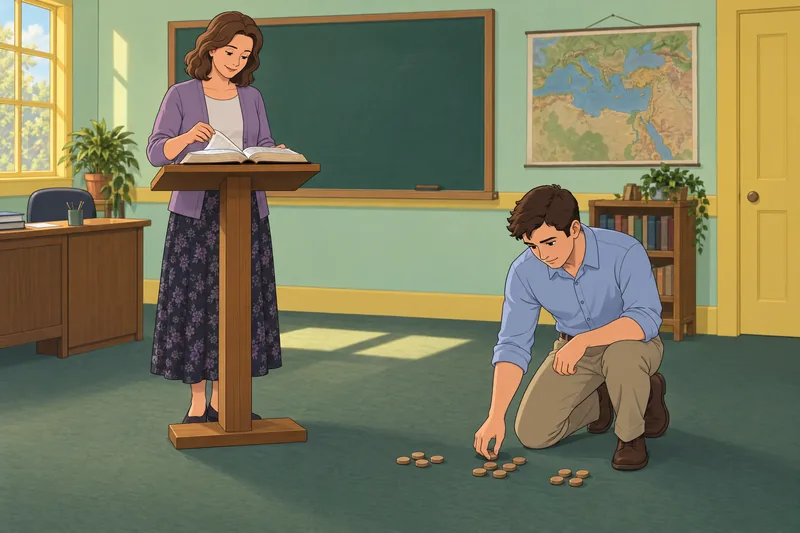 El cuestionario de matemáticas muestra una clase bíblica.