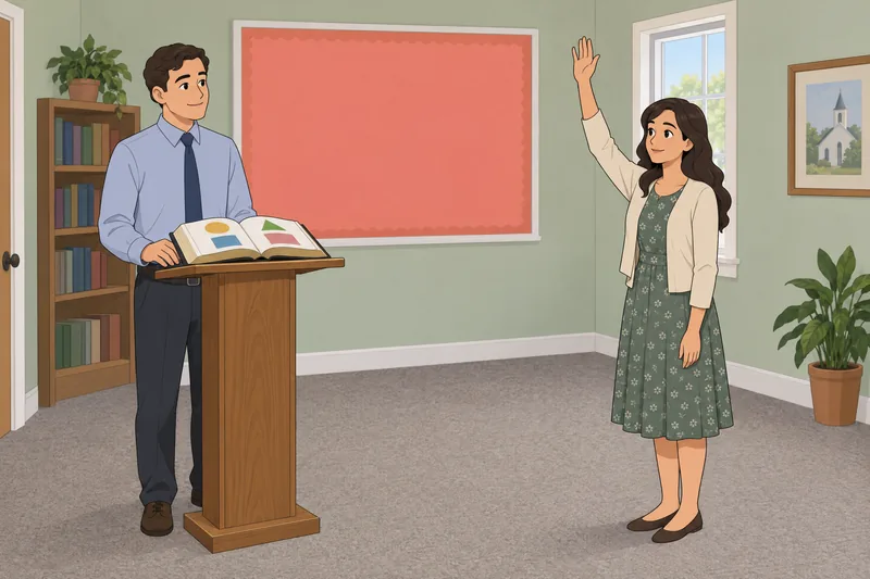 Bible Quiz Competition starts with a raised hand.