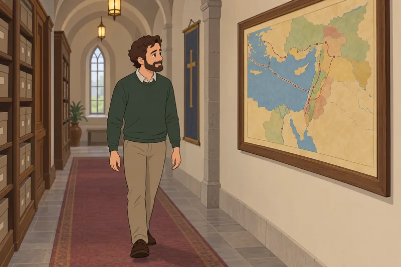 Esta competencia de conocimientos recorre un mapa bíblico.