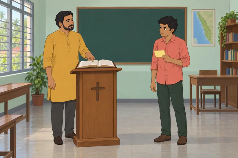 This Bible Quiz in Malayalam checks recall.