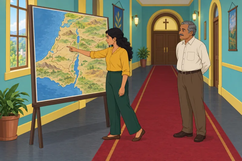 Bible Quiz in a hallway map review continues.
