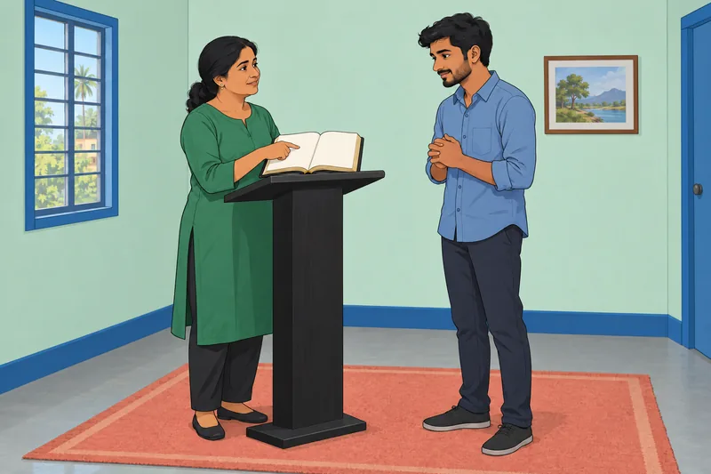 Bible Quiz in a Telugu class is underway.
