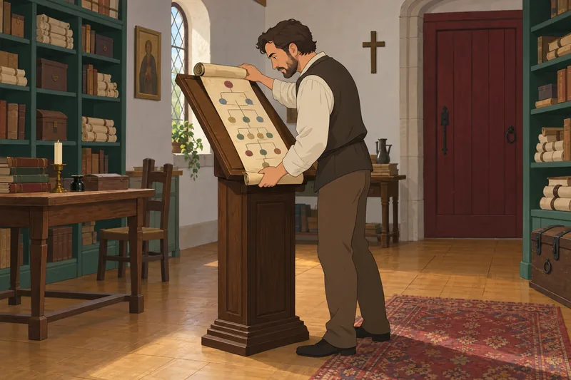 Bible Quiz Matthew follows a parchment genealogy.