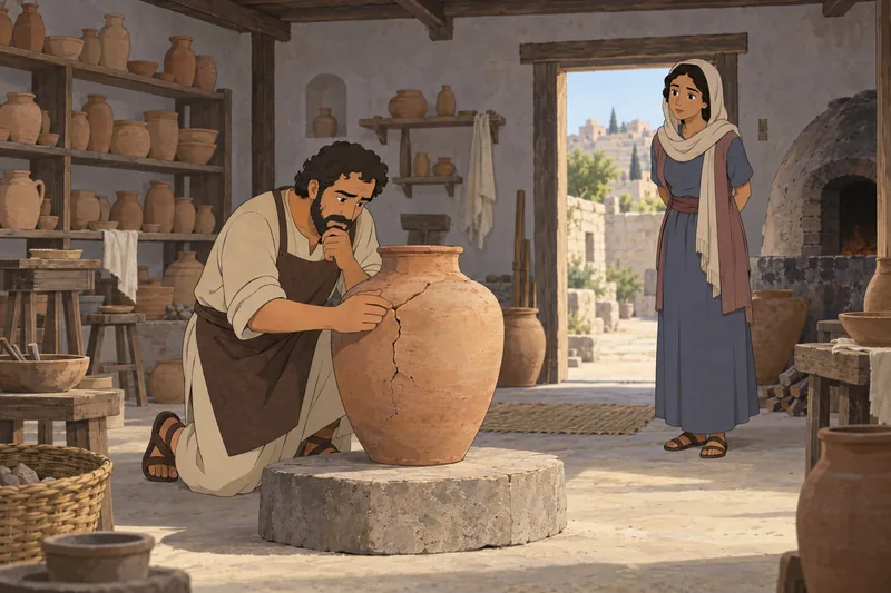 Bible Quiz on Jeremiah shows a clay vessel.