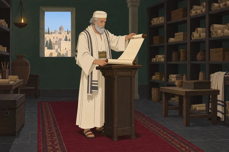 Bible Quiz on: Ezra unrolls a covenant scroll.