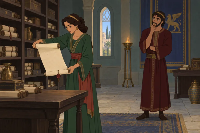 Bible Quiz on Esther follows scroll clues.