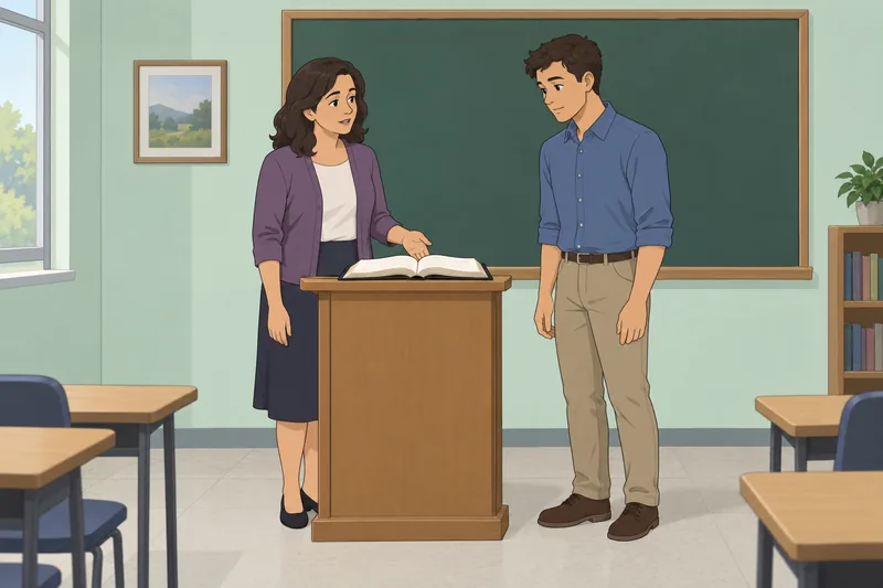 Bible Verse Quiz takes place in a classroom.