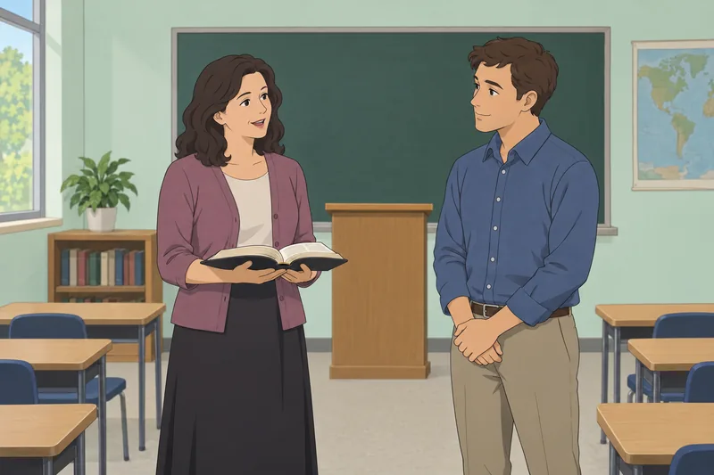 El cuestionario sobre versículos ocurre durante una clase.