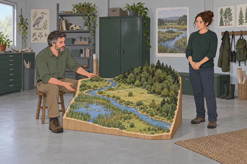 Biodiversity Quiz presents a connected habitat model.