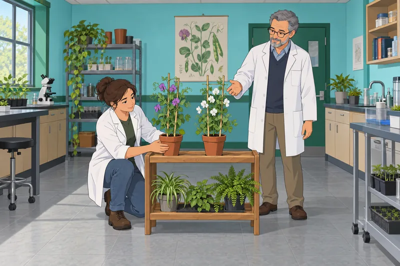 Biology Inheritance Quiz compares pea plant traits.