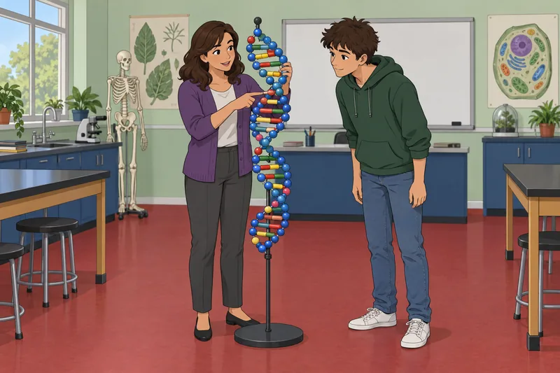 Biology Quiz shows a DNA model.