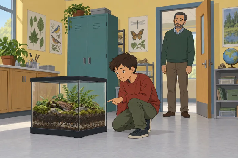 Biology Quiz for: a terrarium shows an ecosystem.