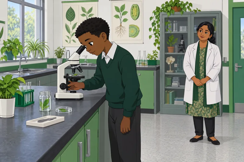 Biology Quiz for features a microscope investigation.