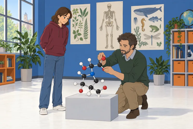 Biomolecules Quiz features a molecular model lesson.