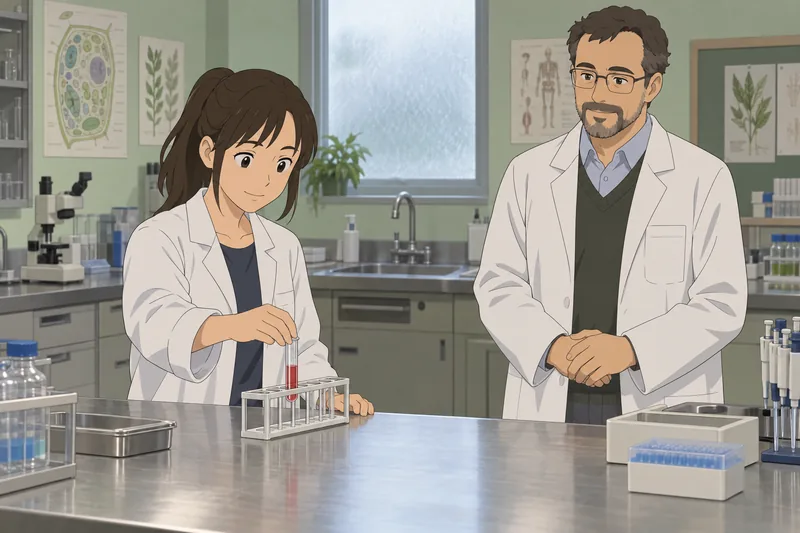 El cuestionario sobre biomoléculas presenta un vial.