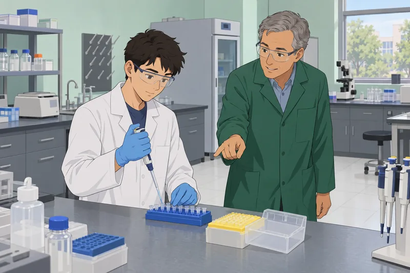 Biotechnology Quiz shows a student using a micropipette.
