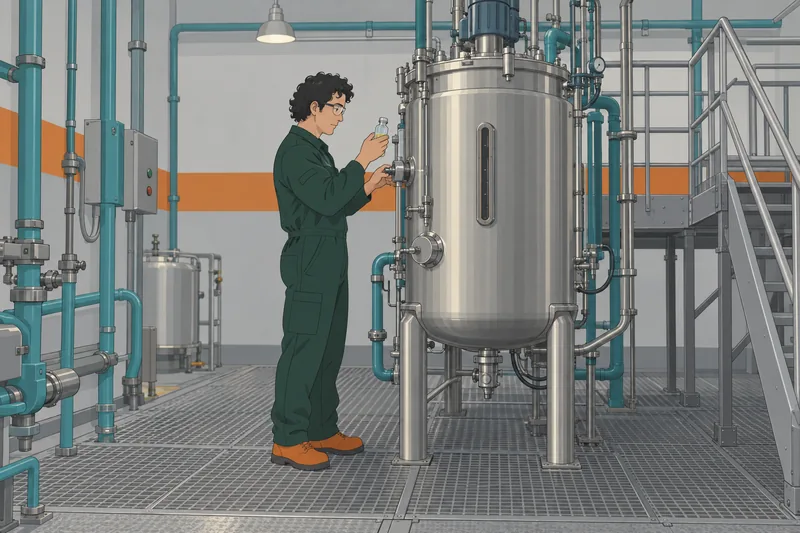 El cuestionario de biotecnología muestra un biorreactor.