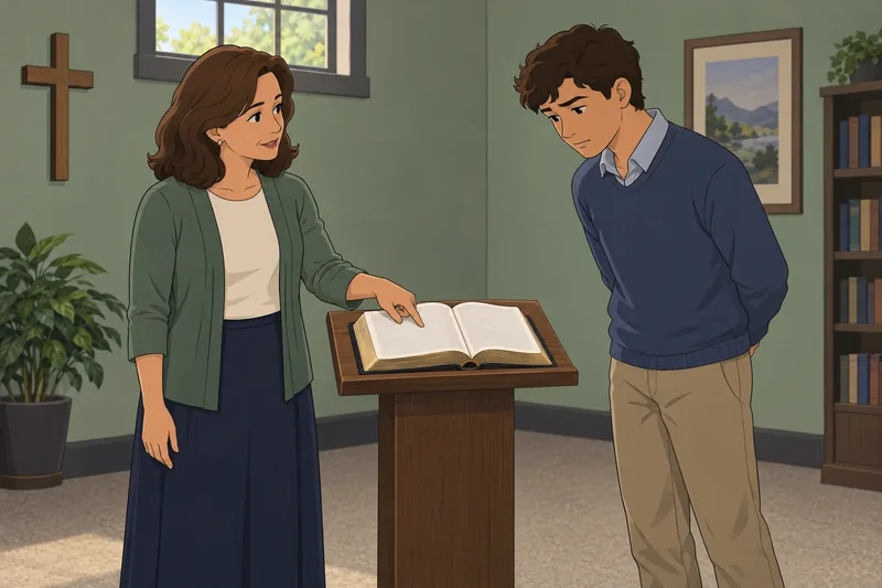 Birth of Jesus appears in a Bible classroom.