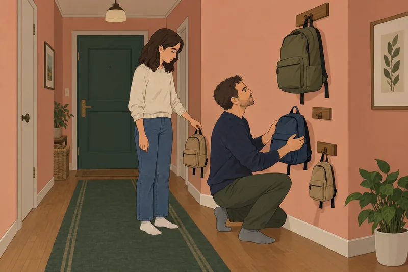 El cuestionario sobre el organiza mochilas familiares.