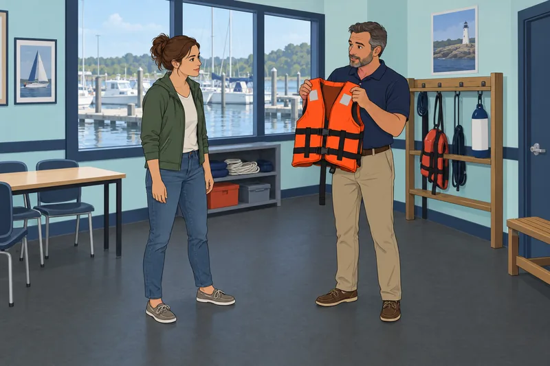 Biscuit Picture Quiz shows a life jacket.