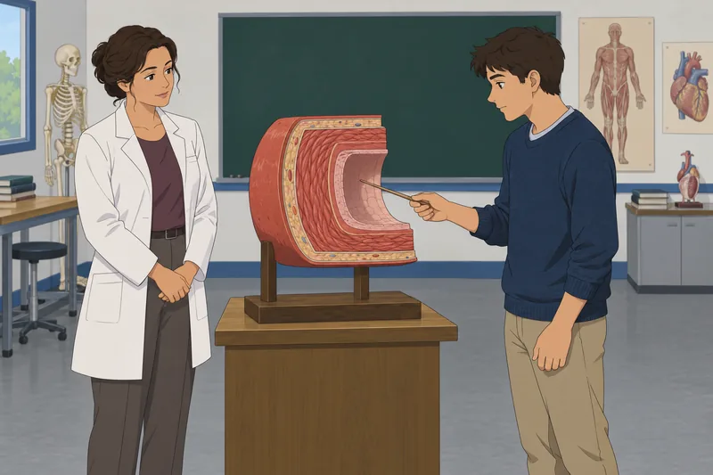 Blood Vessels Quiz shows an artery model lesson.