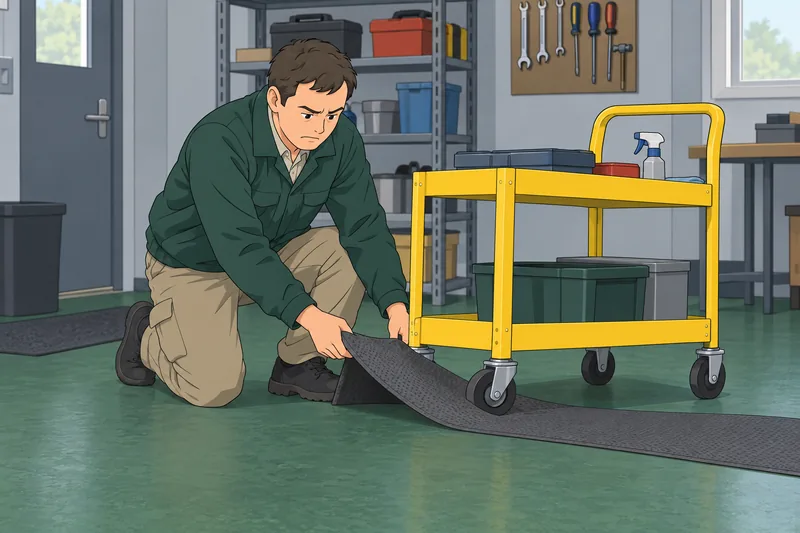 Blueprint Quiz shows a worker freeing a cart.
