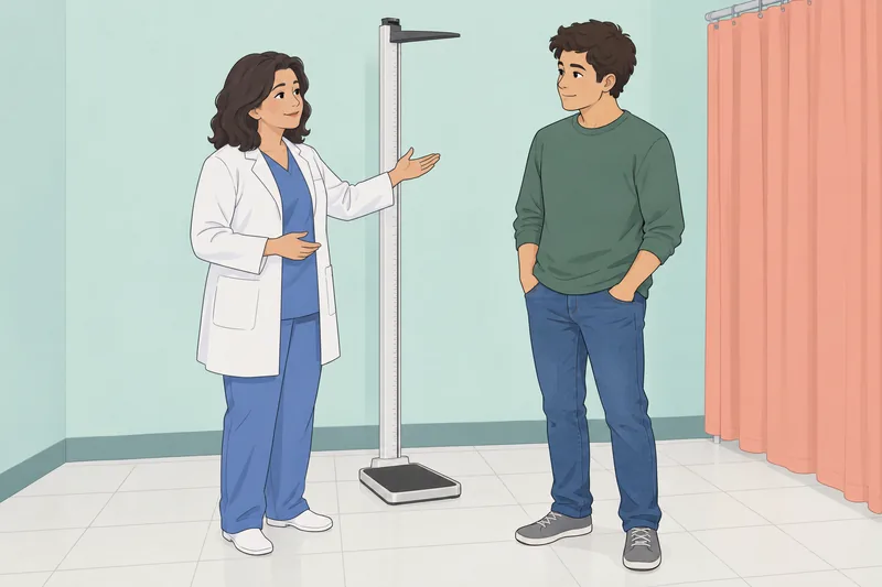 El cuestionario sobre el IMC muestra una medición.
