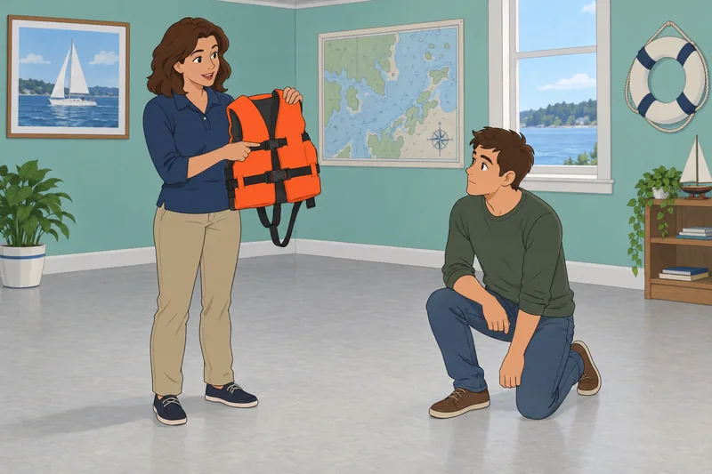 Boat Quiz takes place in a safety classroom.