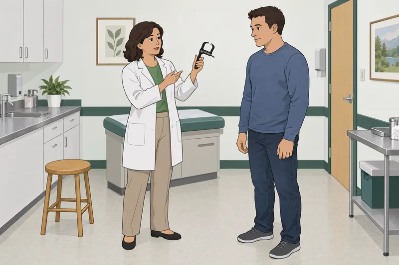 Body Fat Quiz shows a caliper lesson.
