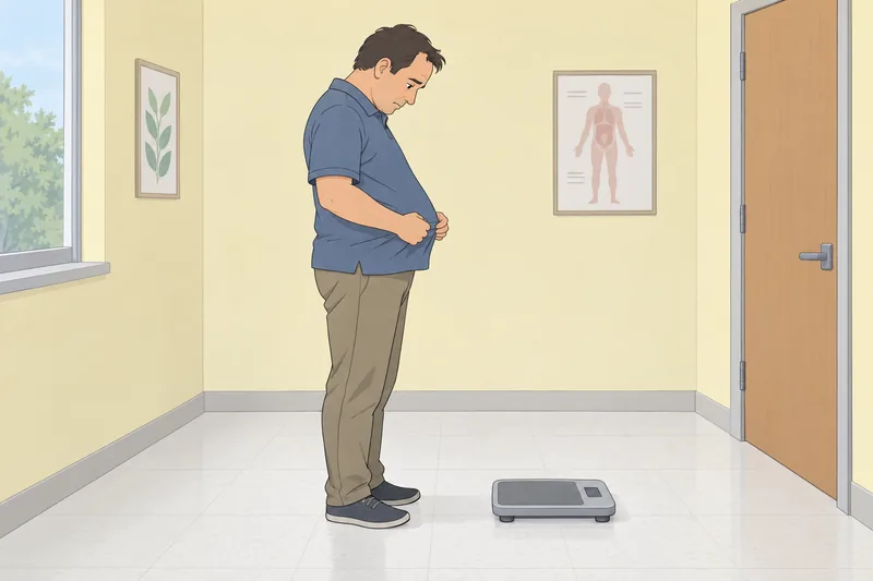 El cuestionario de investigación muestra una báscula clínica.