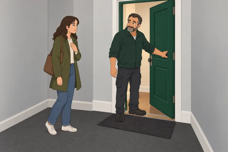 Body Language Test captures a doorway signal.