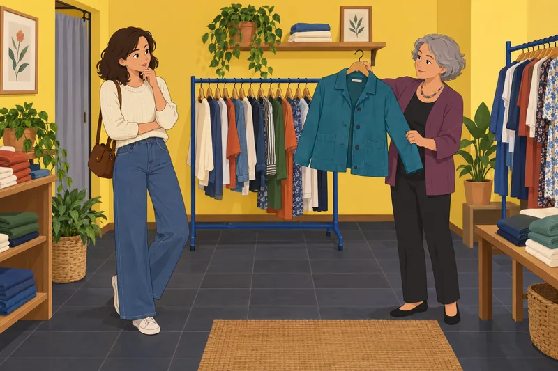 El cuestionario sobre la forma compara chaquetas.