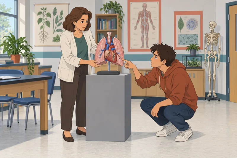 Body Systems Quiz shows a learner studying lungs.