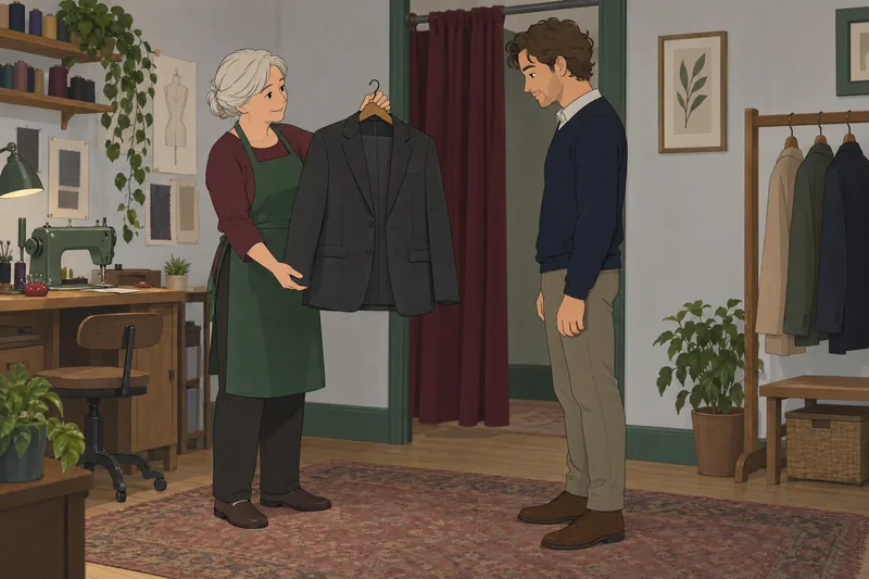 El cuestionario de tipo compara una chaqueta.